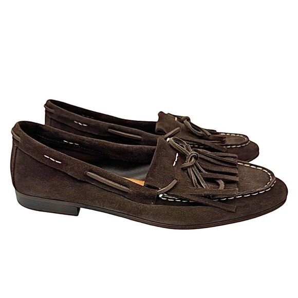 Ralph Lauren Polo Fringe-Trim Suede Loafer Women’s Size 9 Medium EUC - Picture 8 of 9